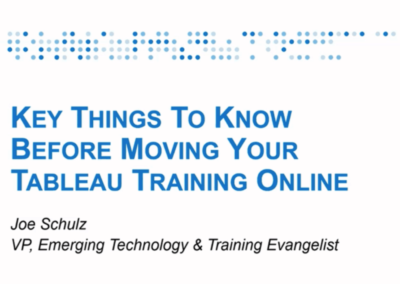 Key things to know before moving your Tableau Virtual Training Online